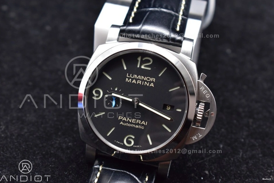 PAM1312 Leather Black Best 1:1 Dial P.9010 SBF Clone on Strap Edition Black 0418